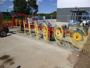 USED ROSSI 9 WHEEL INLINE HAY RAKE