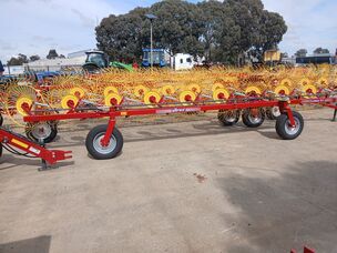 NEW SITREX TR9 9 WHEEL INLINE HAY RAKE