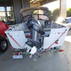 USED QUINTEX 445 ESTUARY FISHING BOAT and TRAILER