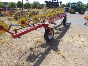 USED SITREX TR9 9 WHEEL INLINE HAY RAKE